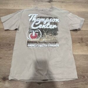 Smith & Wesson Thompson Center Gunmaker Graphic T-Shirt Mens Medium Tan Khaki